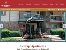 Tablet Screenshot of heritageapartmentstulsa.com